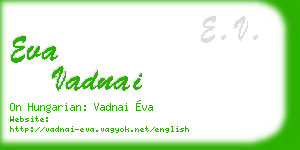 eva vadnai business card
